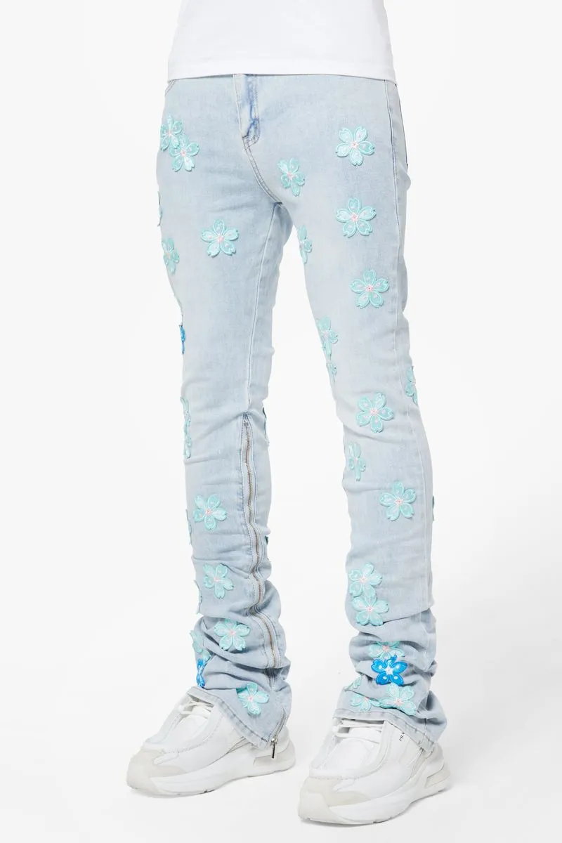 GUAPI Aqua Blue Blossom Denim (Aqua Blue)