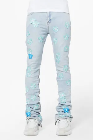 GUAPI Aqua Blue Blossom Denim (Aqua Blue)
