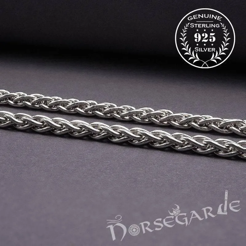 Handcrafted Fashion Chain with Wolves - Sterling Silver
