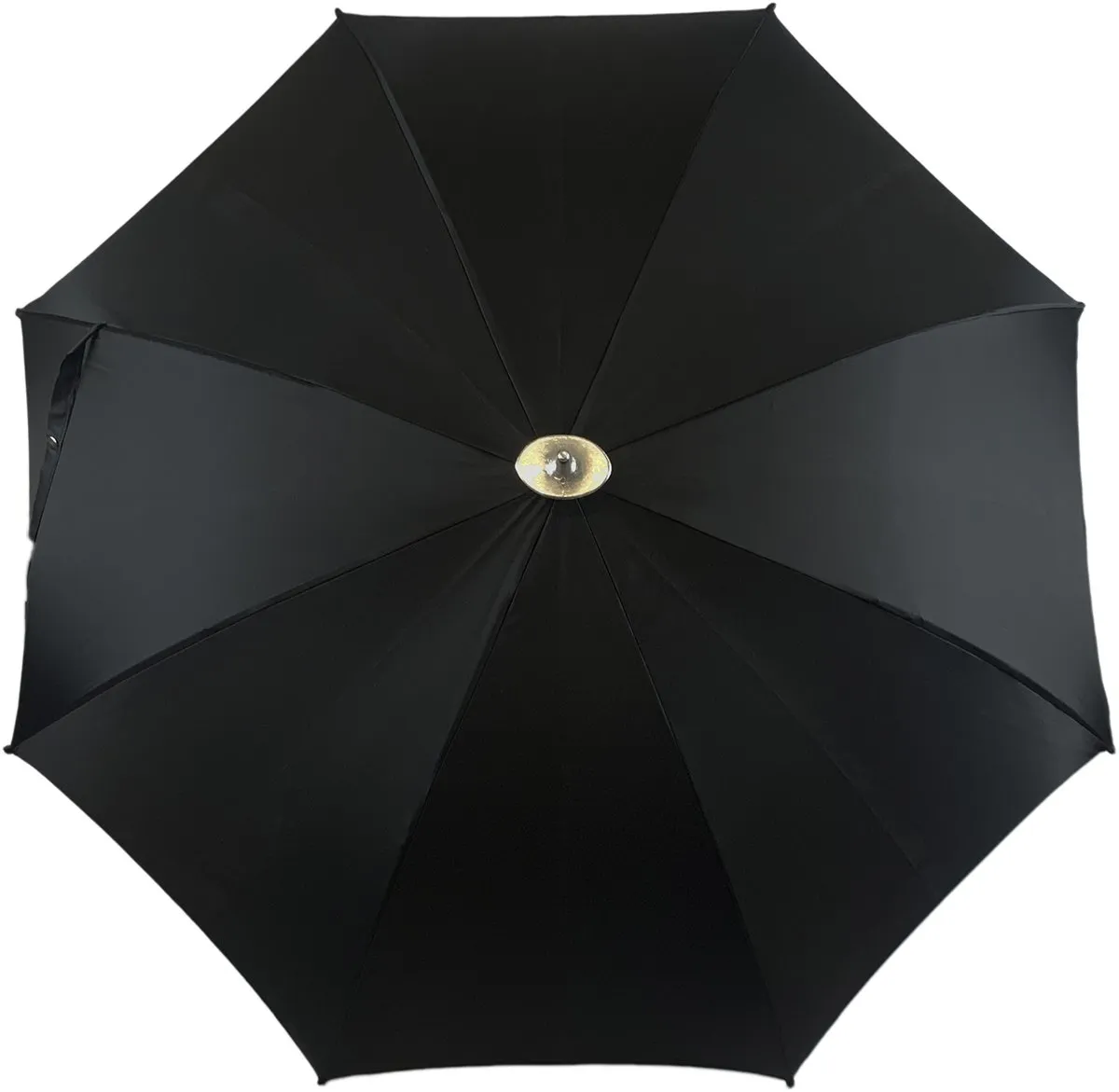 Handcrafted Leather Seat Umbrella - Black Color