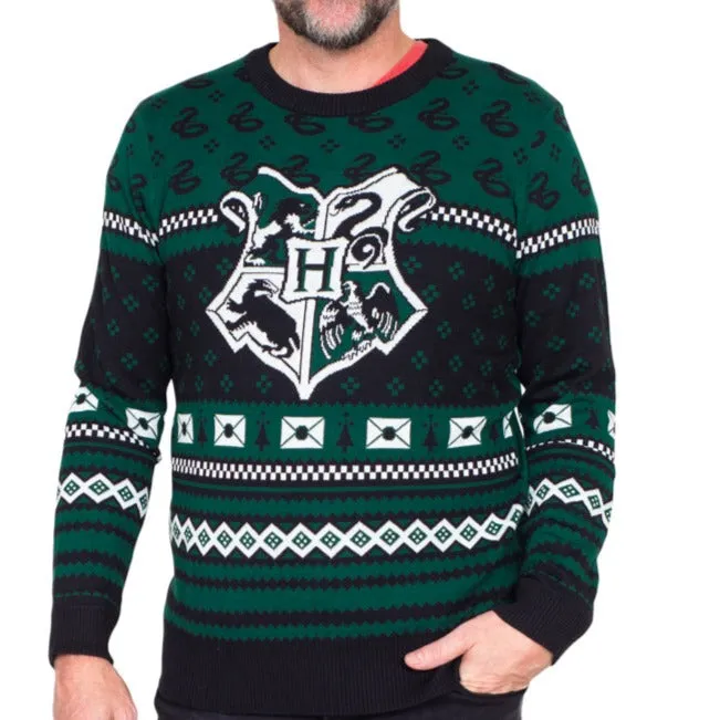 Harry Potter Slytherin Christmas Sweater JulesRoche | Unisex Fit | Cotton