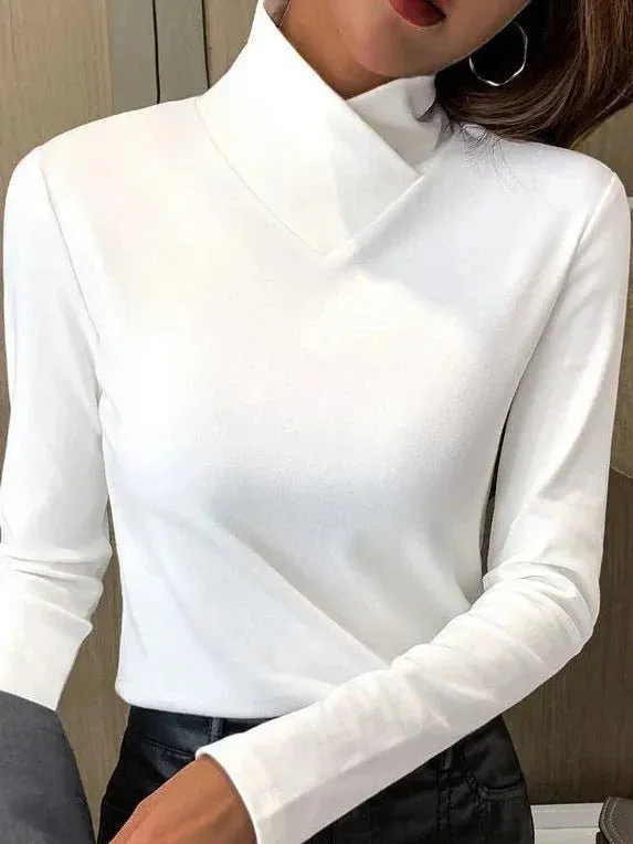 High Neck Long Sleeve Top