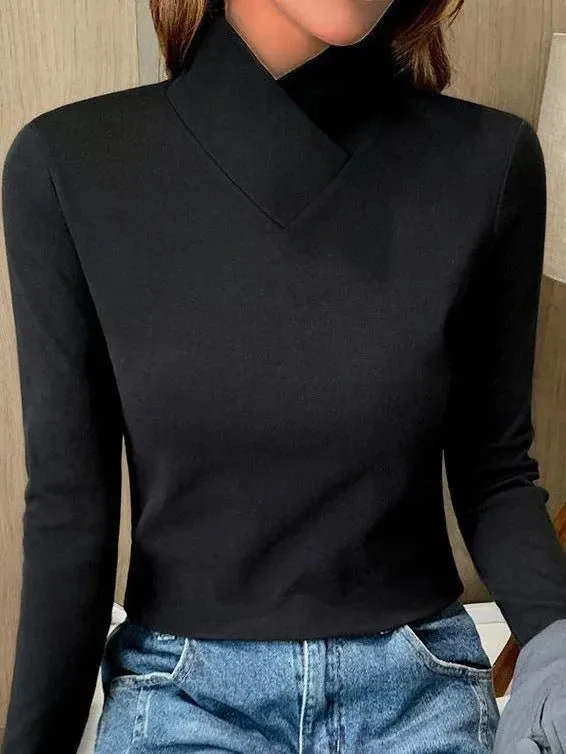 High Neck Long Sleeve Top