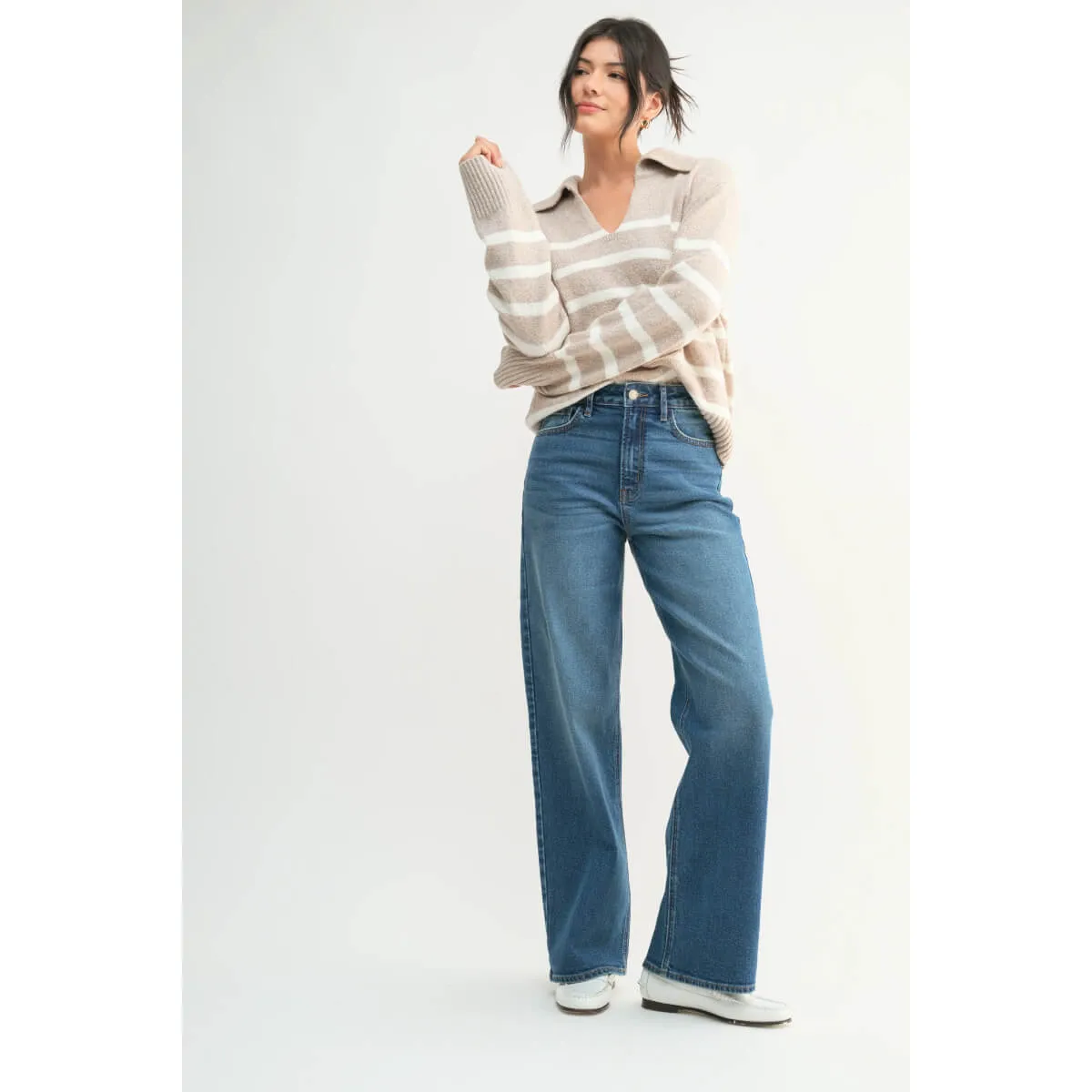 High Rise Straight Leg Jean