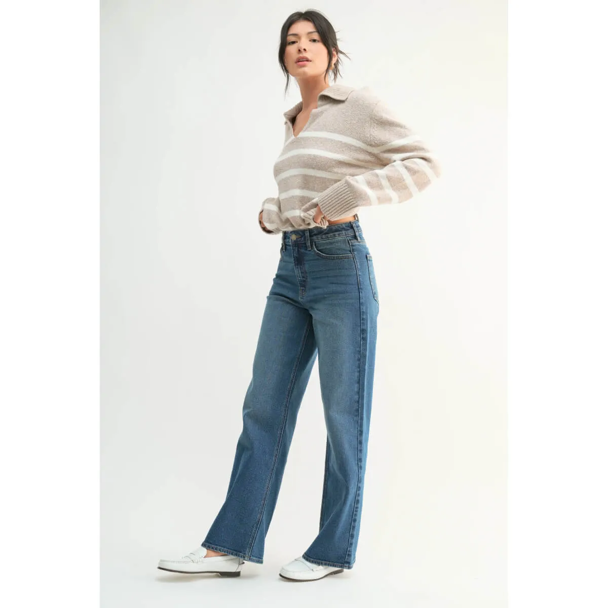 High Rise Straight Leg Jean