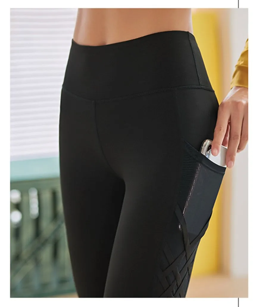 High Waist Yoga Leggings with Side Pockets
