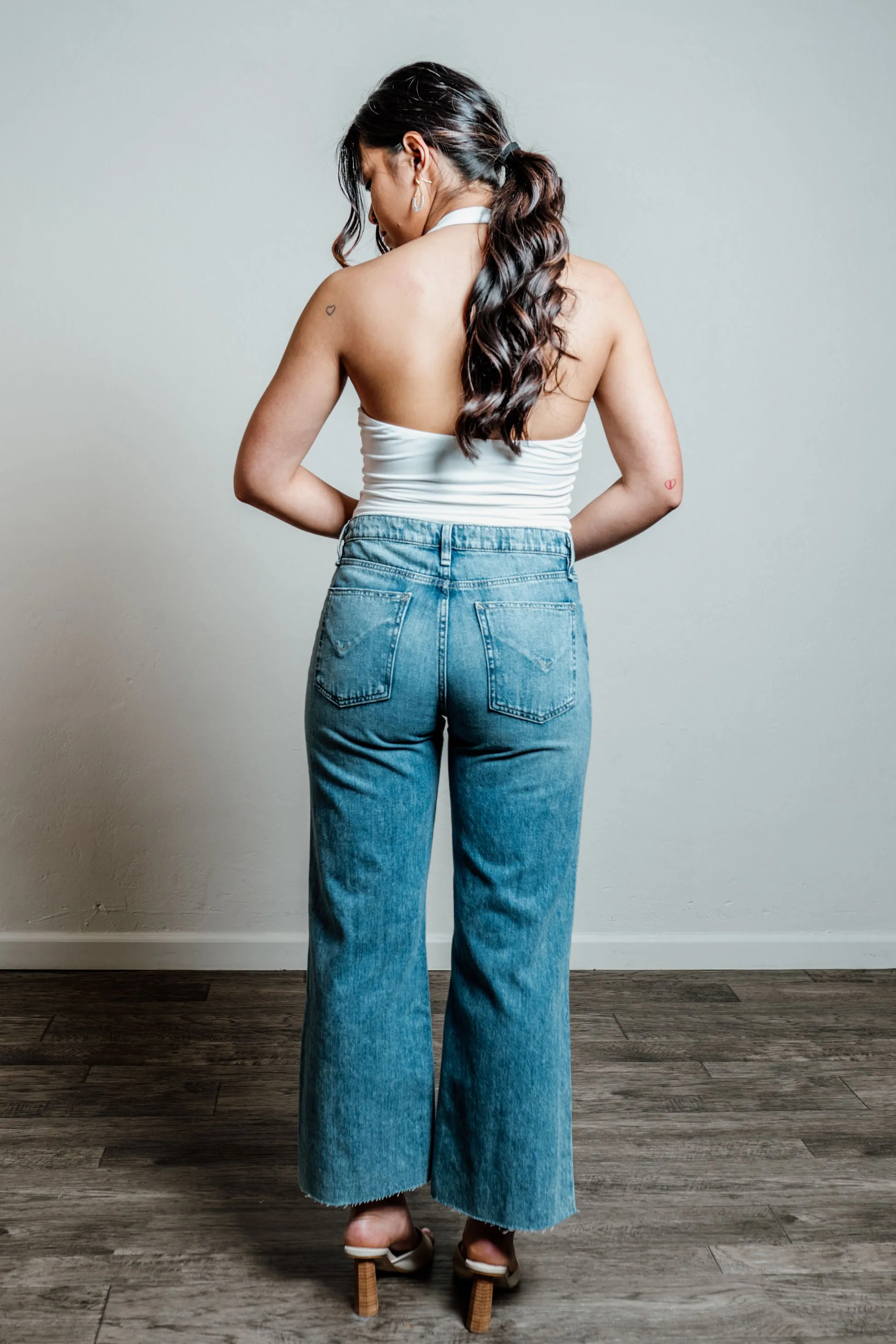 Hudson Knee Rip Wide Leg Pant