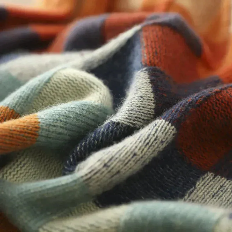 Ivyshape | Checked Turtleneck Sweater