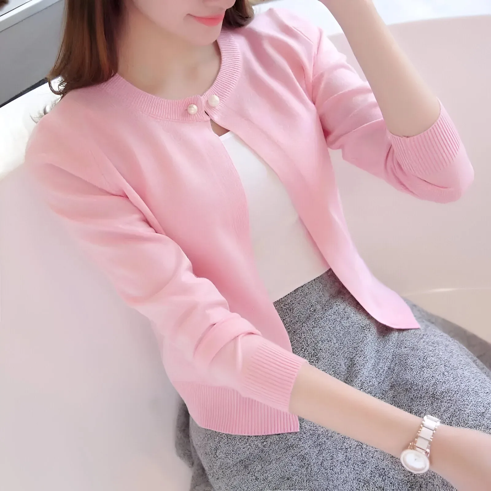 Ivyshape | Cozy Autumn/Winter Knit Sweater