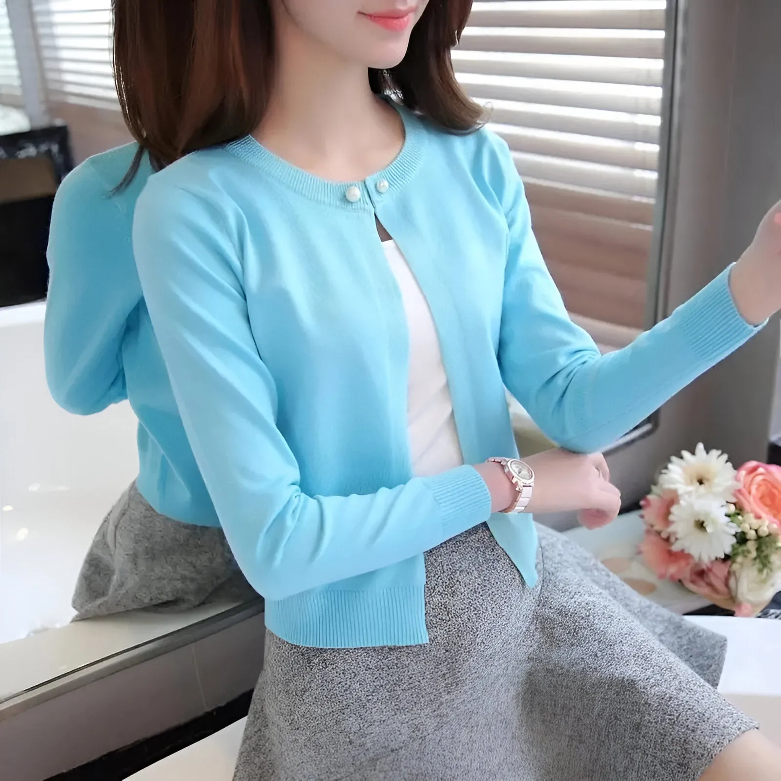 Ivyshape | Cozy Autumn/Winter Knit Sweater