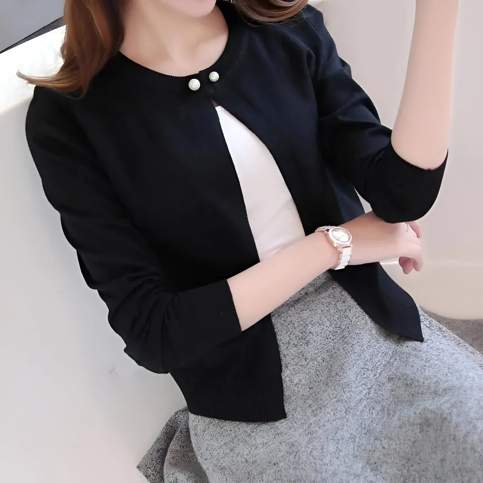 Ivyshape | Cozy Autumn/Winter Knit Sweater