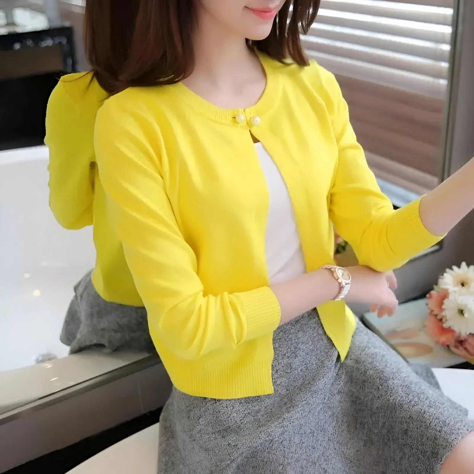 Ivyshape | Cozy Autumn/Winter Knit Sweater