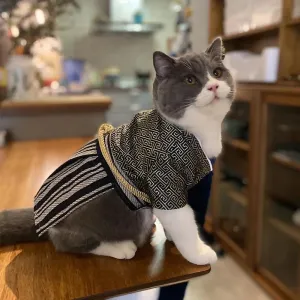 Japanese Pet Kimono - Samurai and Geisha Inspired Dog and Cat Clothes - Pet kimono Japanese pet clothes dog clothes autumn and winter samurai clothes cat clothes Shiba Inu clothes Corgi