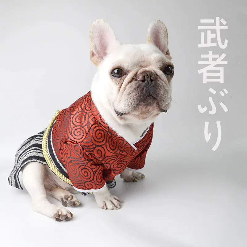 Japanese Pet Kimono - Samurai and Geisha Inspired Dog and Cat Clothes - Pet kimono Japanese pet clothes dog clothes autumn and winter samurai clothes cat clothes Shiba Inu clothes Corgi