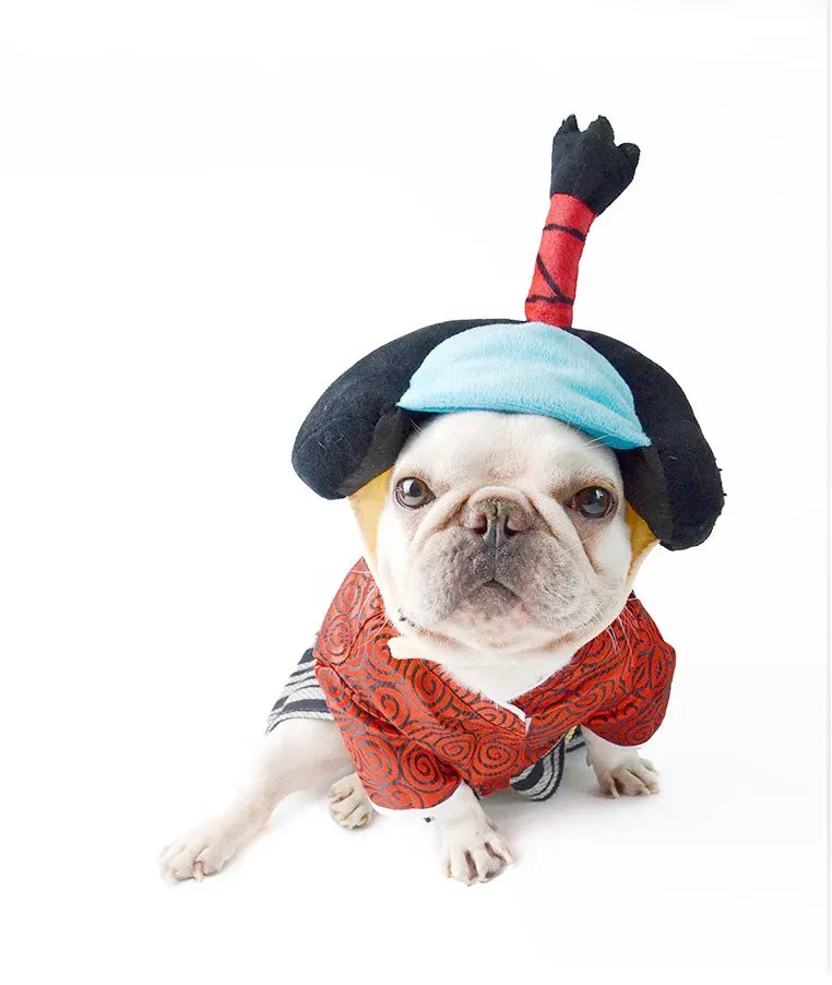 Japanese Pet Kimono - Samurai and Geisha Inspired Dog and Cat Clothes - Pet kimono Japanese pet clothes dog clothes autumn and winter samurai clothes cat clothes Shiba Inu clothes Corgi