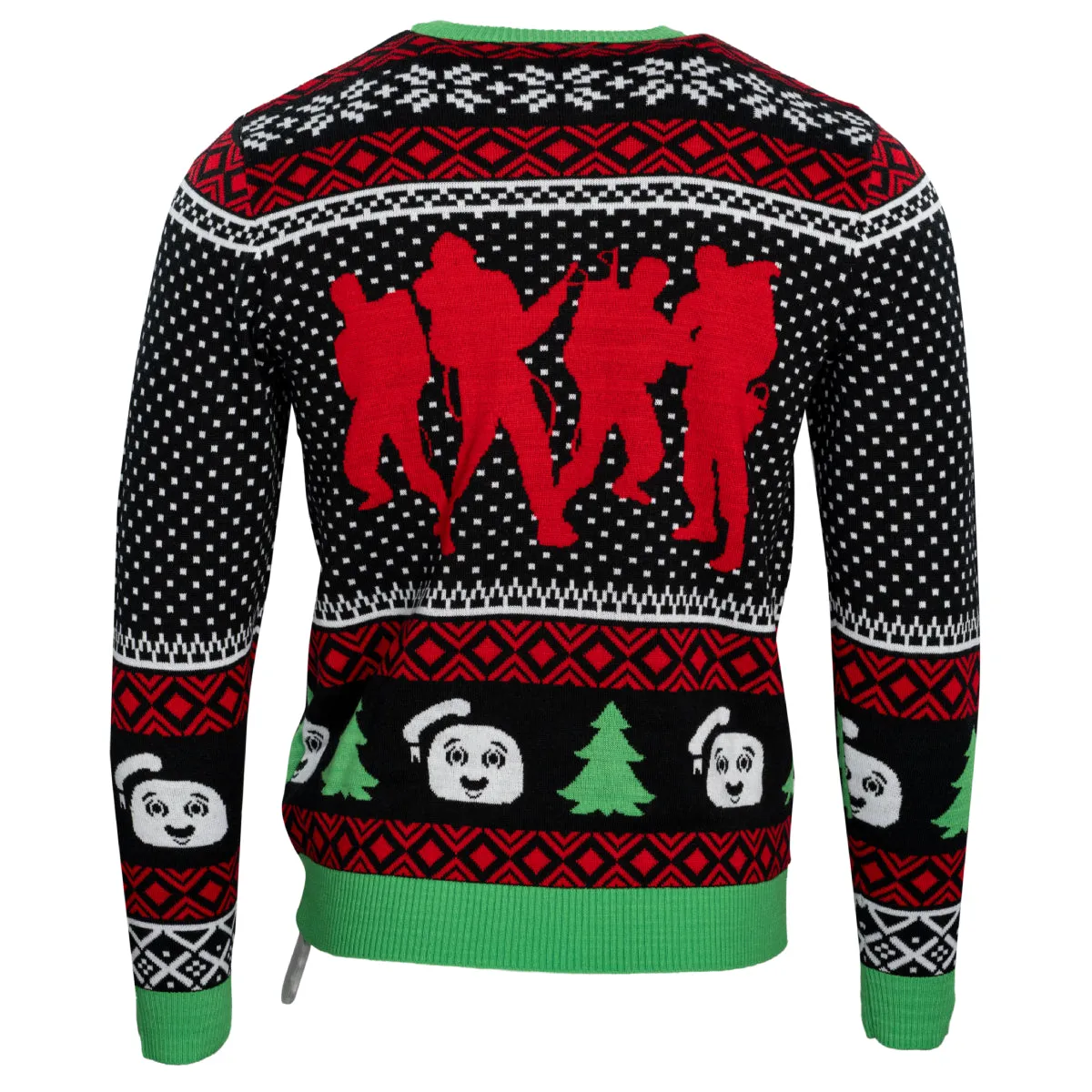 JulesRoche Ghostbusters Ugly Christmas Sweater Light-Up Design