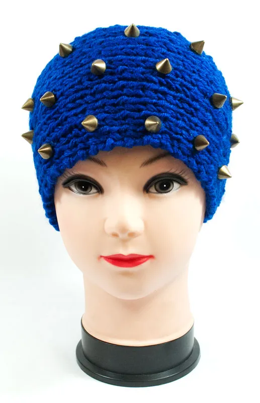 Ladies Knitted Headbands with Spike Studs Wholesale