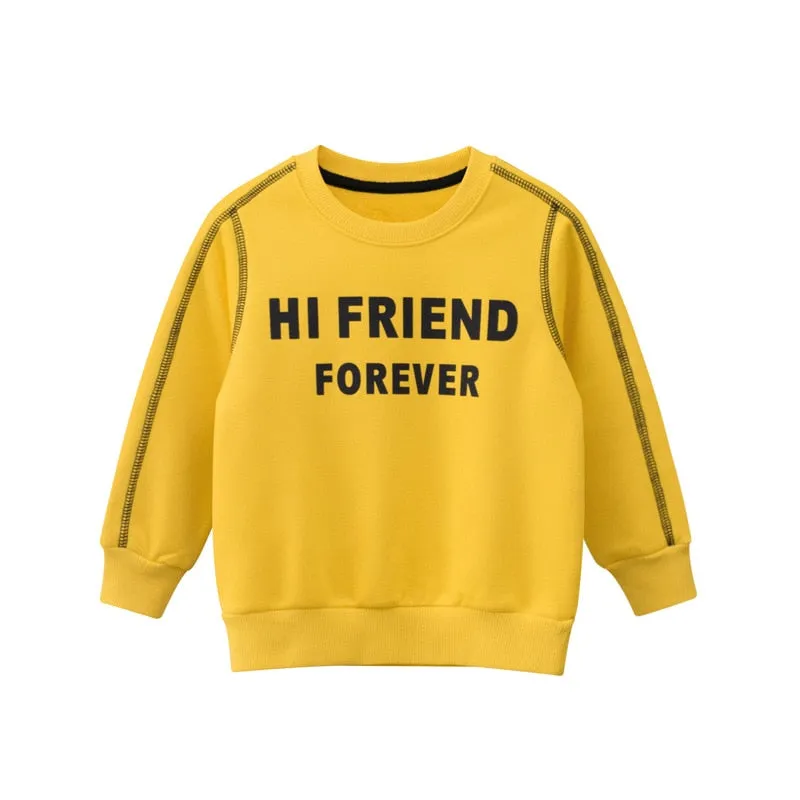 Letter Print Kid's Sweater