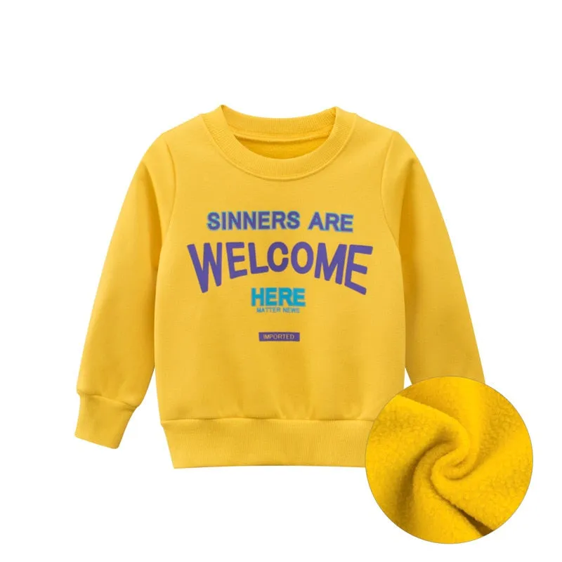 Letter Print Kid's Sweater