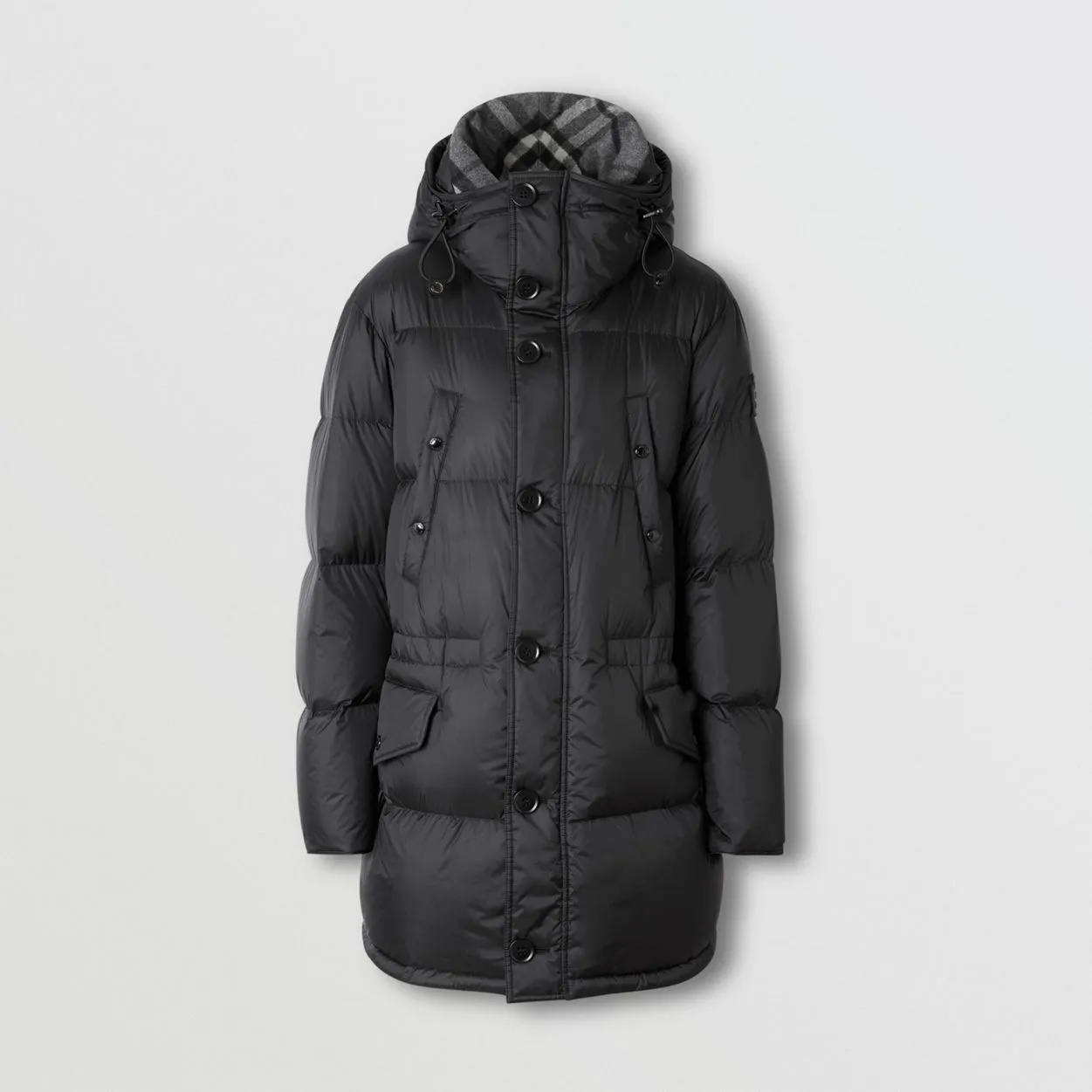 LOGO DETAIL HOODED PUFFER COAT