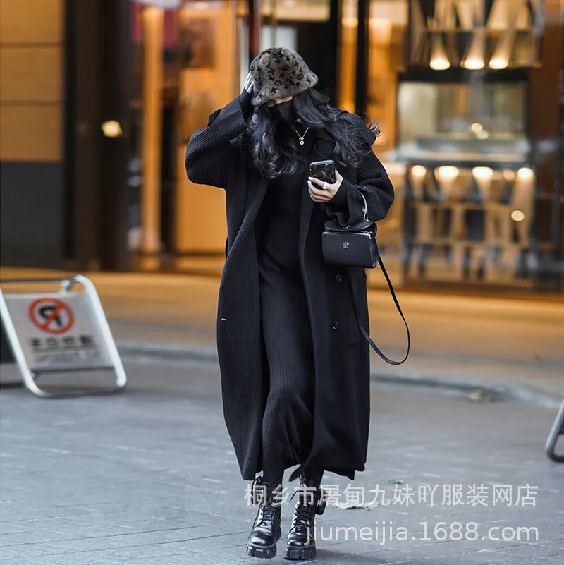 MB FASHION LONG SLEEVE KNIT SWEATER TRENCH COAT 2775LY