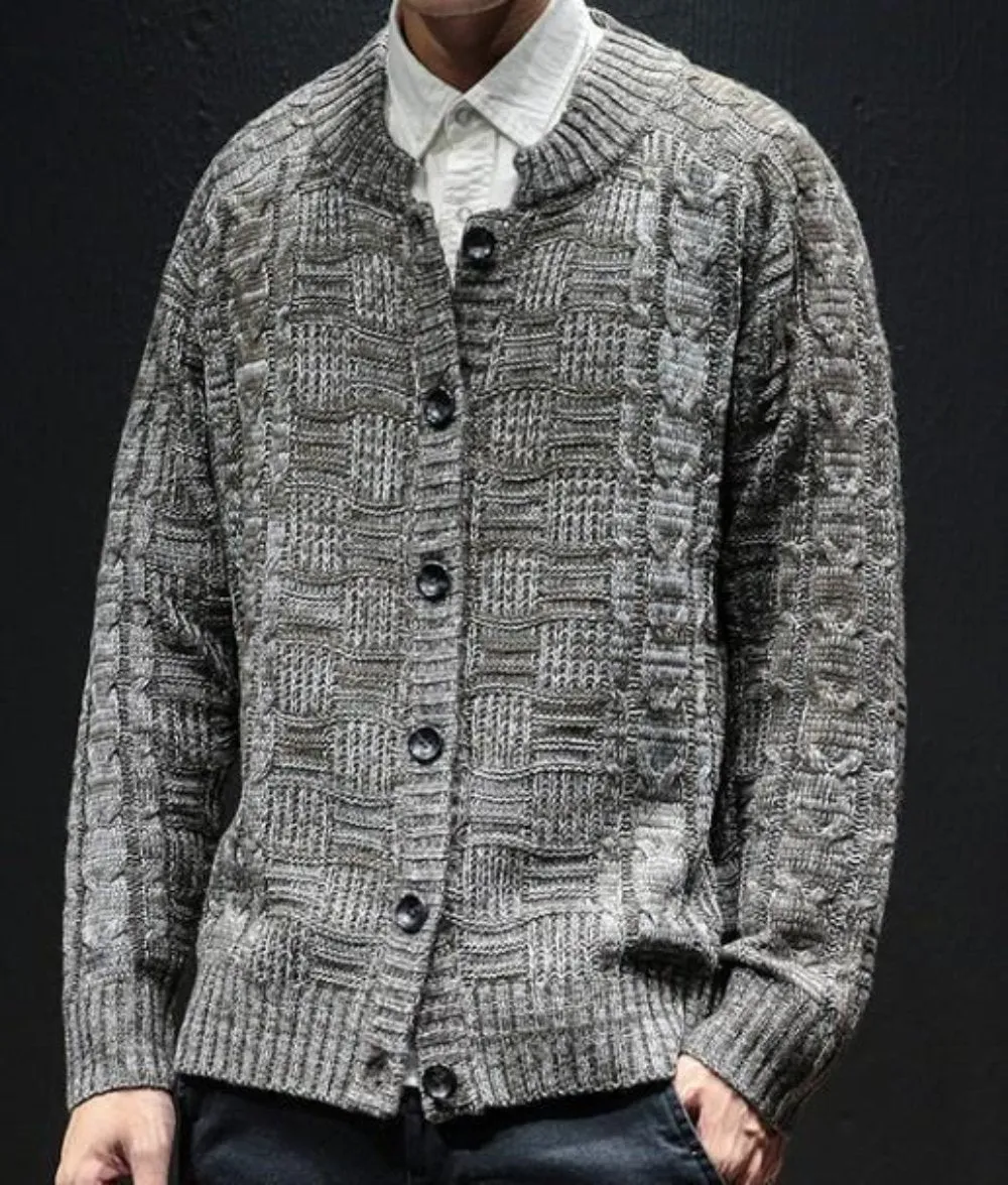 Mens Button Front Cardigan
