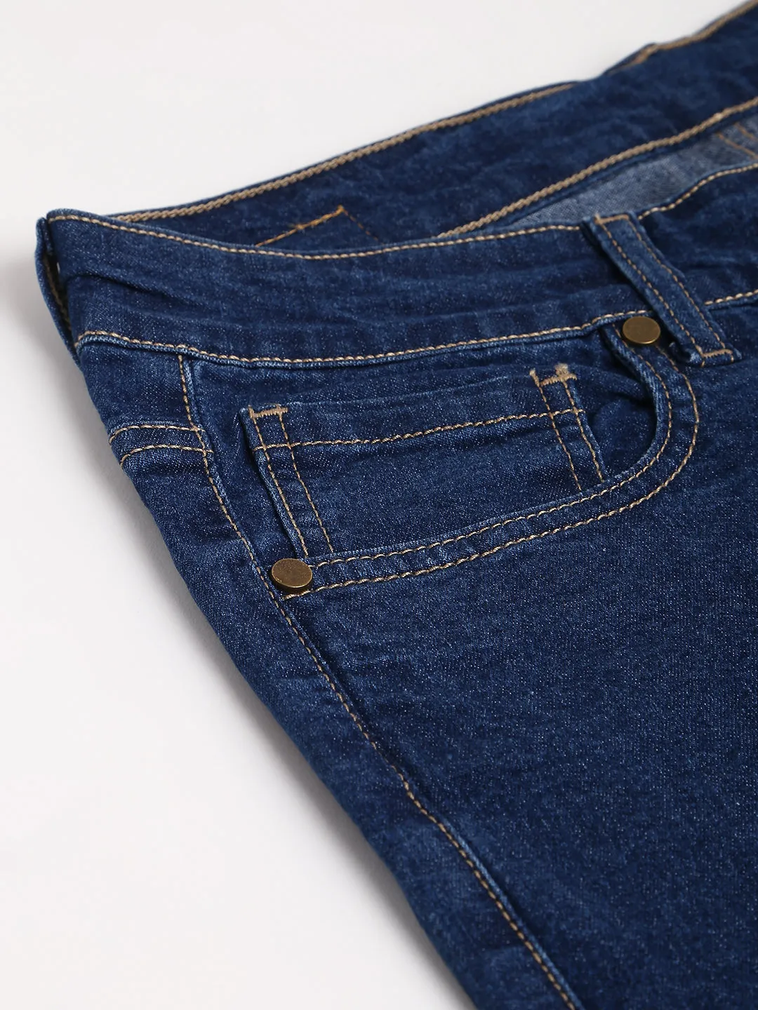Men's Dark Indigo Slim Fit Mid Rise Denim Jeans