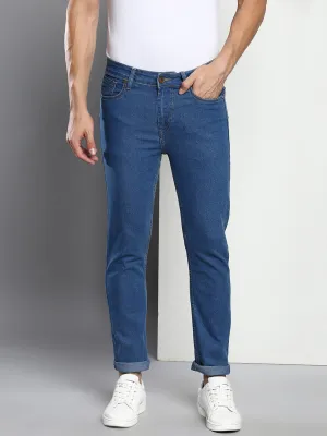Men's Medium Indigo Slim Fit Mid Rise Denim Jeans