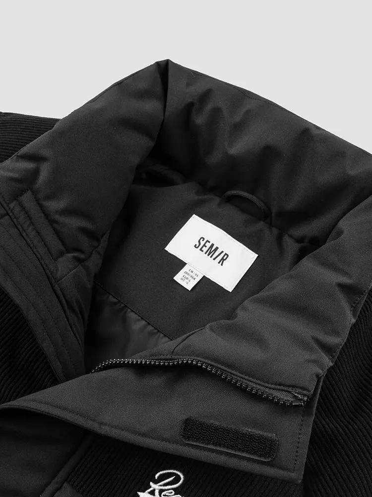 Men's medium length thin down jacket