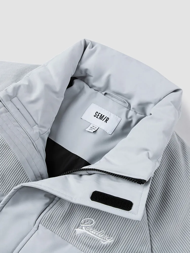 Men's medium length thin down jacket