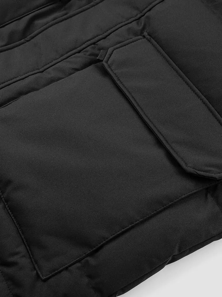 Men's medium length thin down jacket