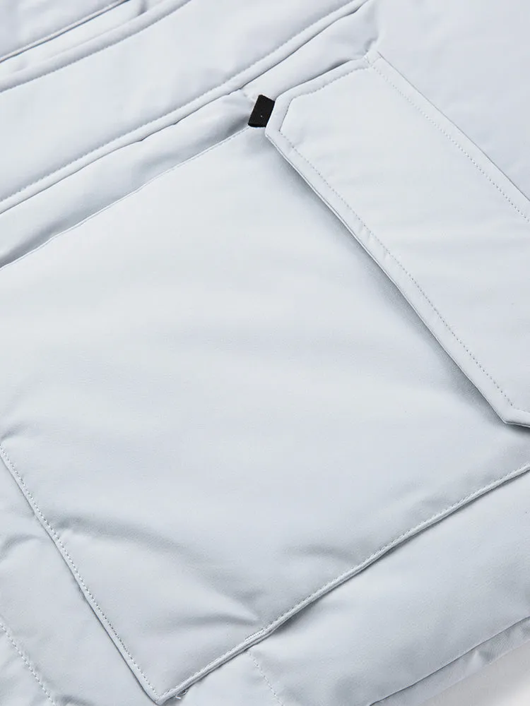 Men's medium length thin down jacket