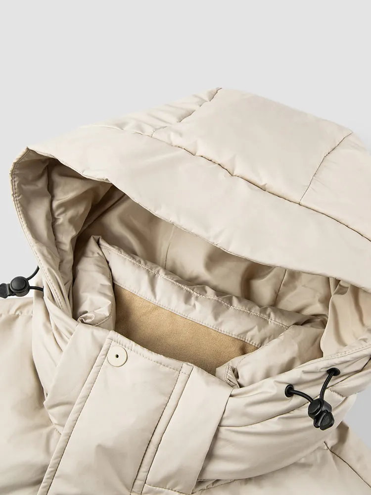 Men's mid-length thin down jacket