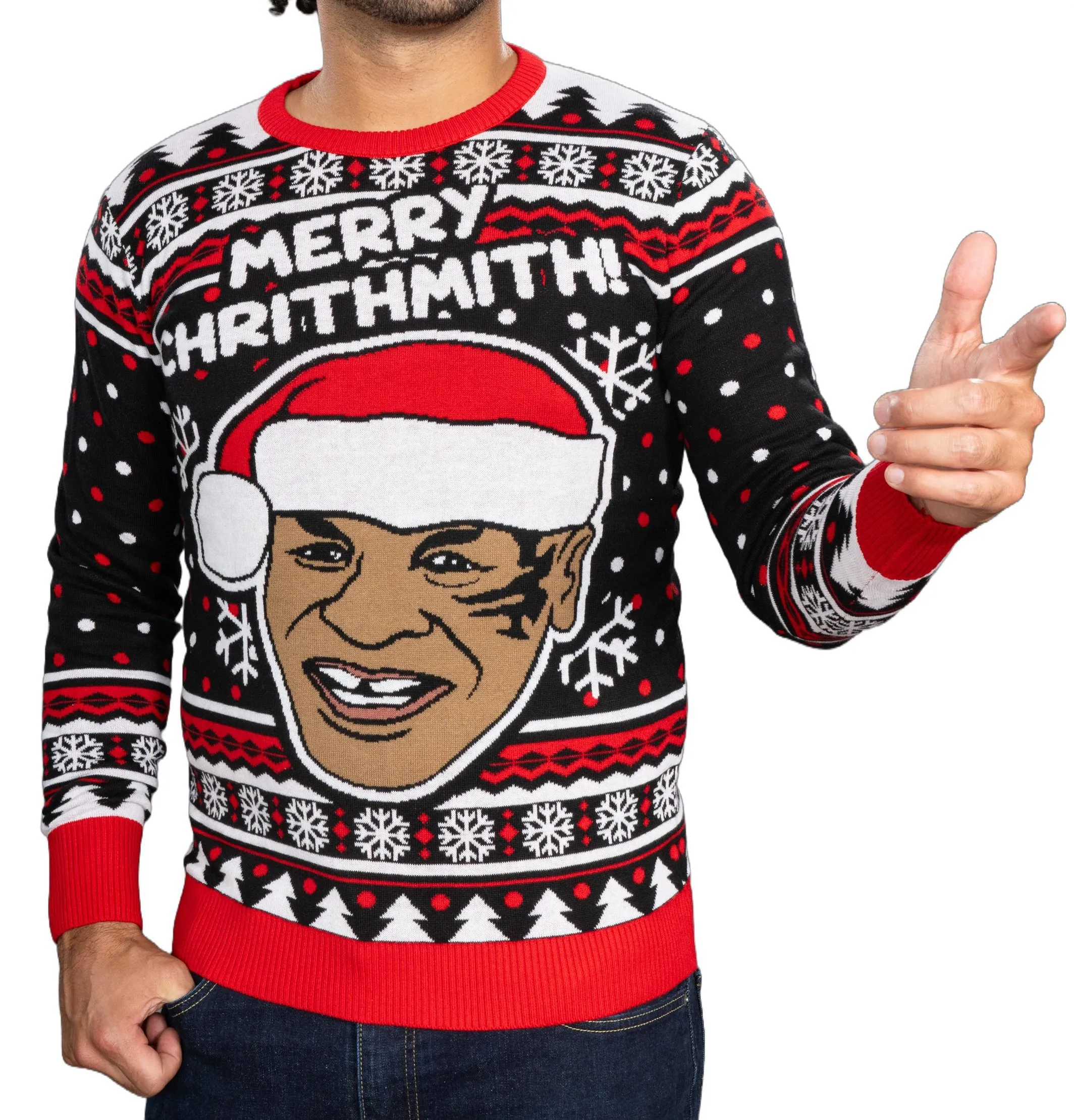 Men's Ugly Christmas Sweater JulesRoche Funny Boxer Knitted