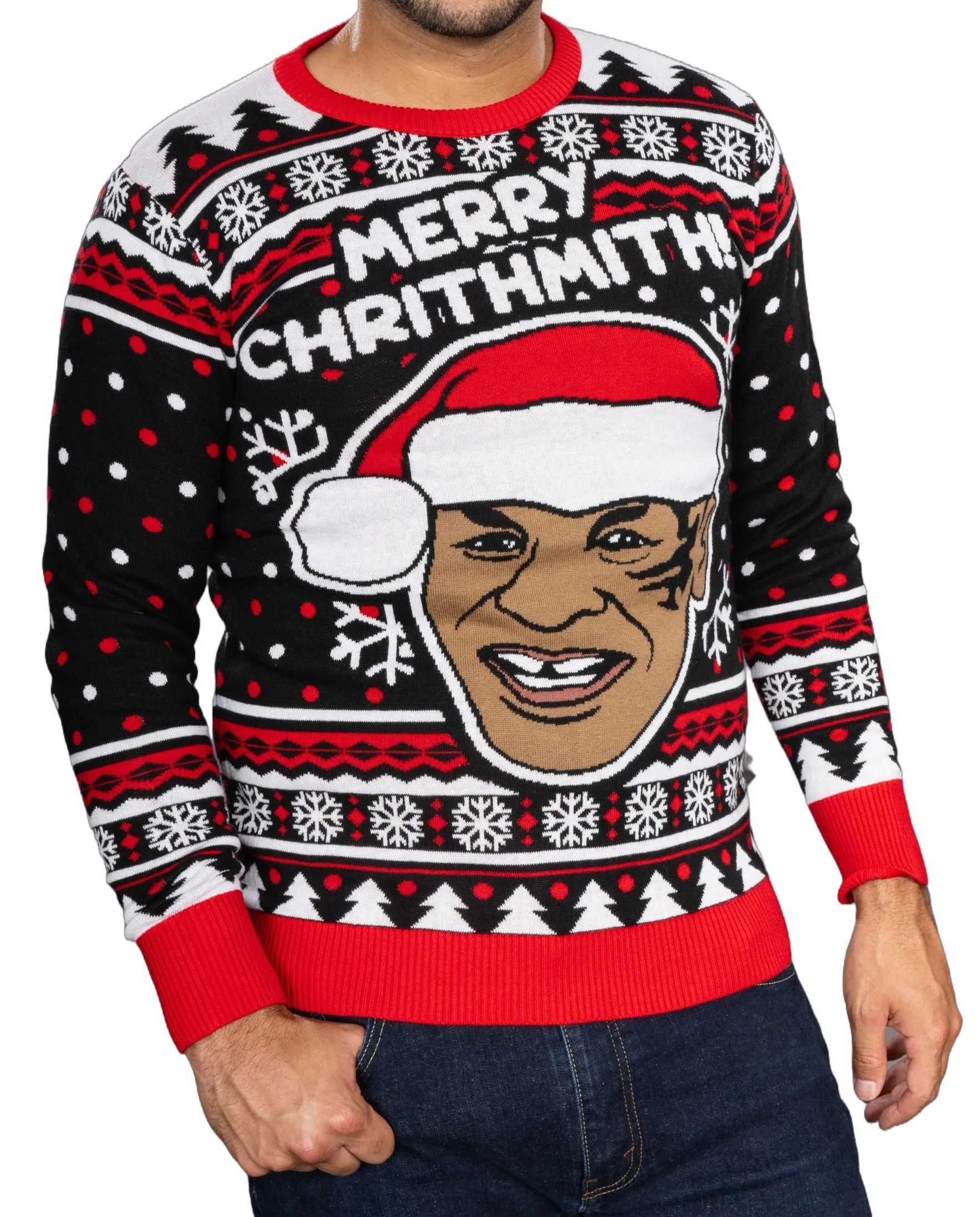 Men's Ugly Christmas Sweater JulesRoche Funny Boxer Knitted