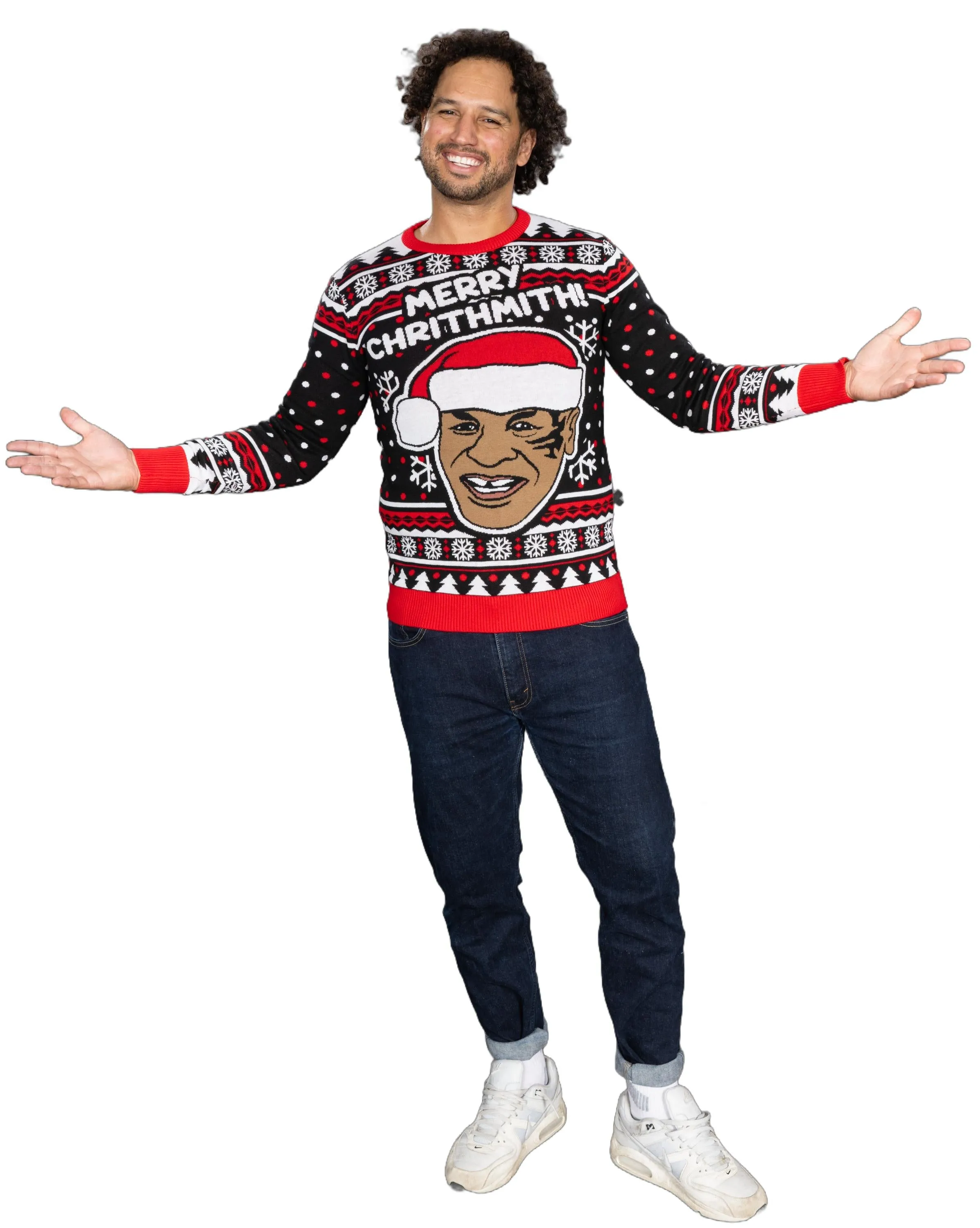 Men's Ugly Christmas Sweater JulesRoche Funny Boxer Knitted