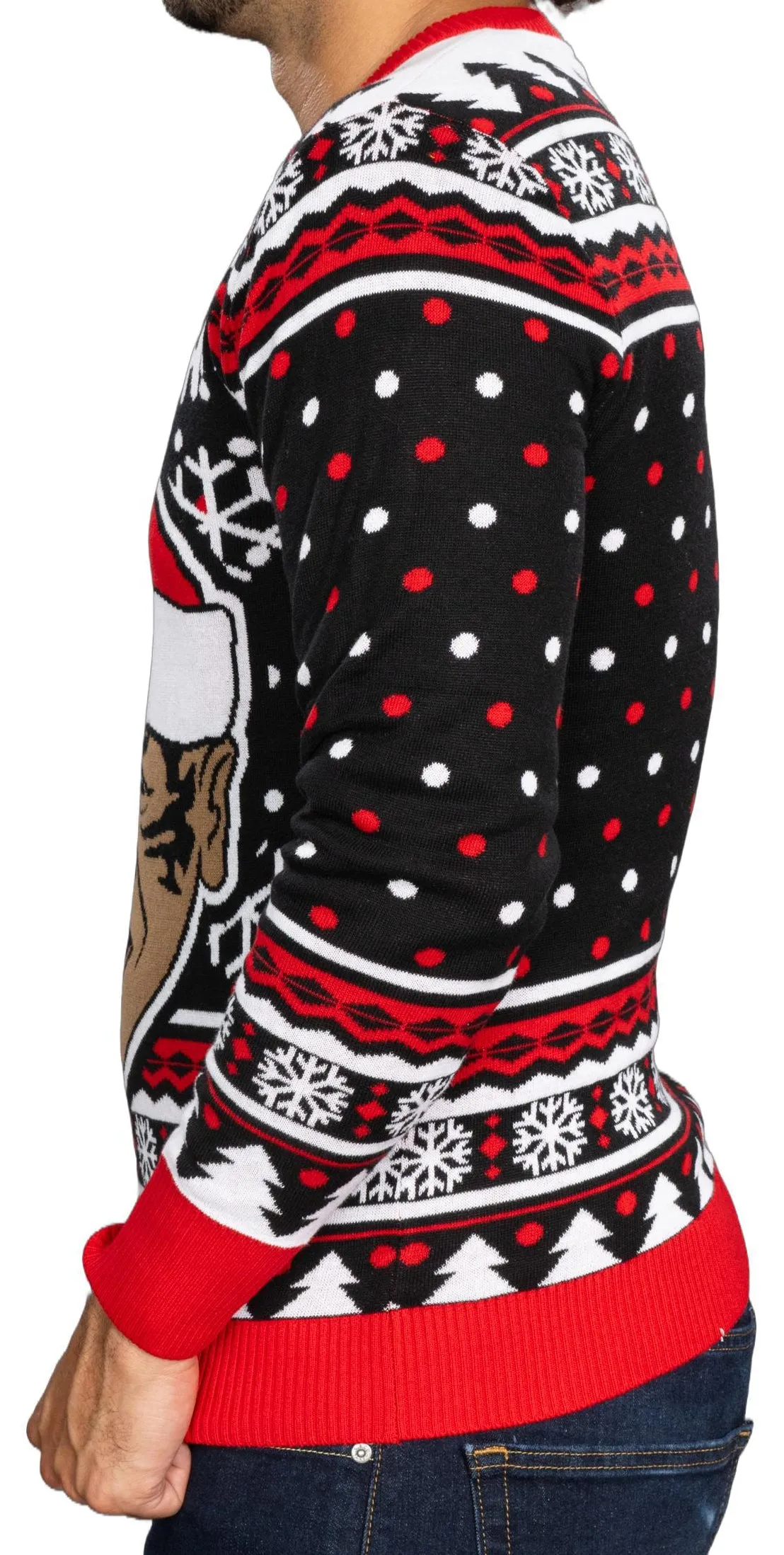 Men's Ugly Christmas Sweater JulesRoche Funny Boxer Knitted