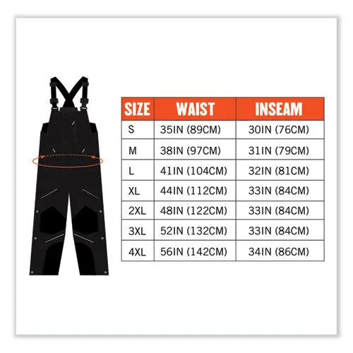 N-ferno 6472 Thermal Bib With 300d Oxford Shell, 4x-large, Black, Ships In 1-3 Business Days