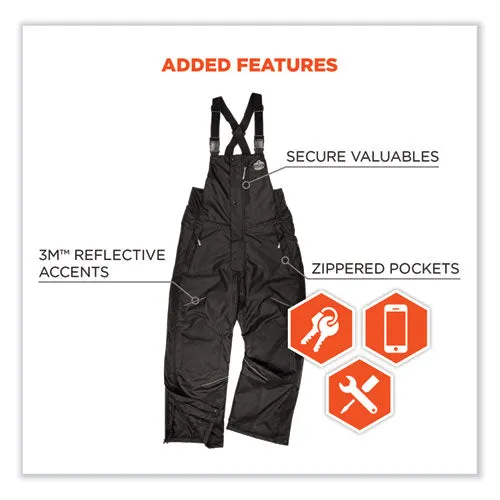 N-ferno 6472 Thermal Bib With 300d Oxford Shell, 4x-large, Black, Ships In 1-3 Business Days