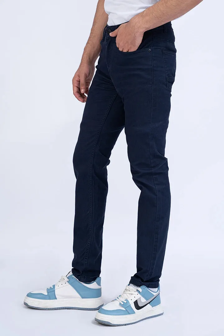Navy Slim Fit 5 Pocket Pants