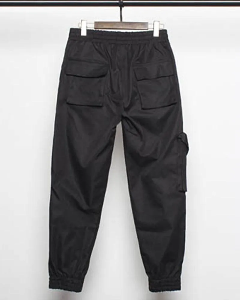Ninja Techwear Black Slim Cargo Pants