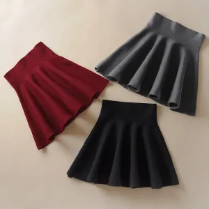 OLElegant Korean Women Cotton Pleated Skirt