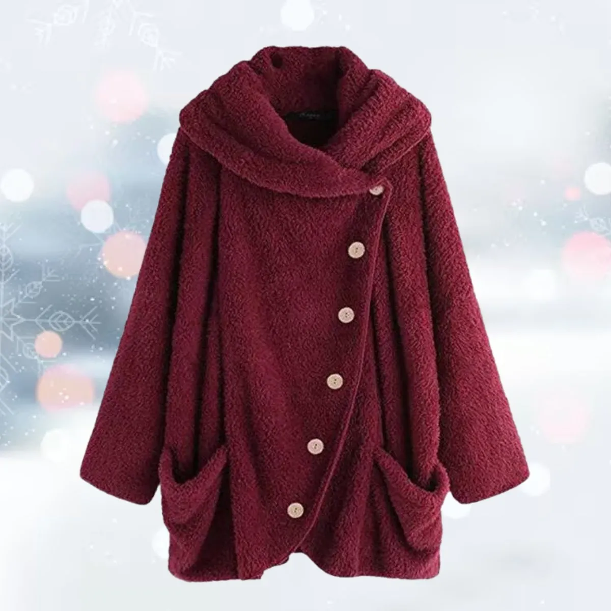 Oversized Buttoned Wool Coat