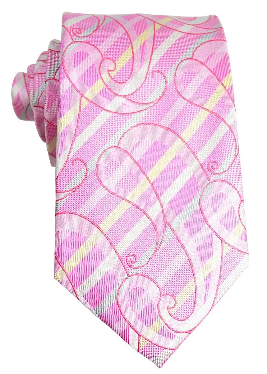 Pink Silk Tie and Pocket Square
