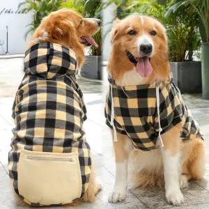 Plaid Perfection: Winter Warmth for Large Dogs - Stylish Pet Dog Coat for Labrador, Golden Retrievers, and Big Breeds