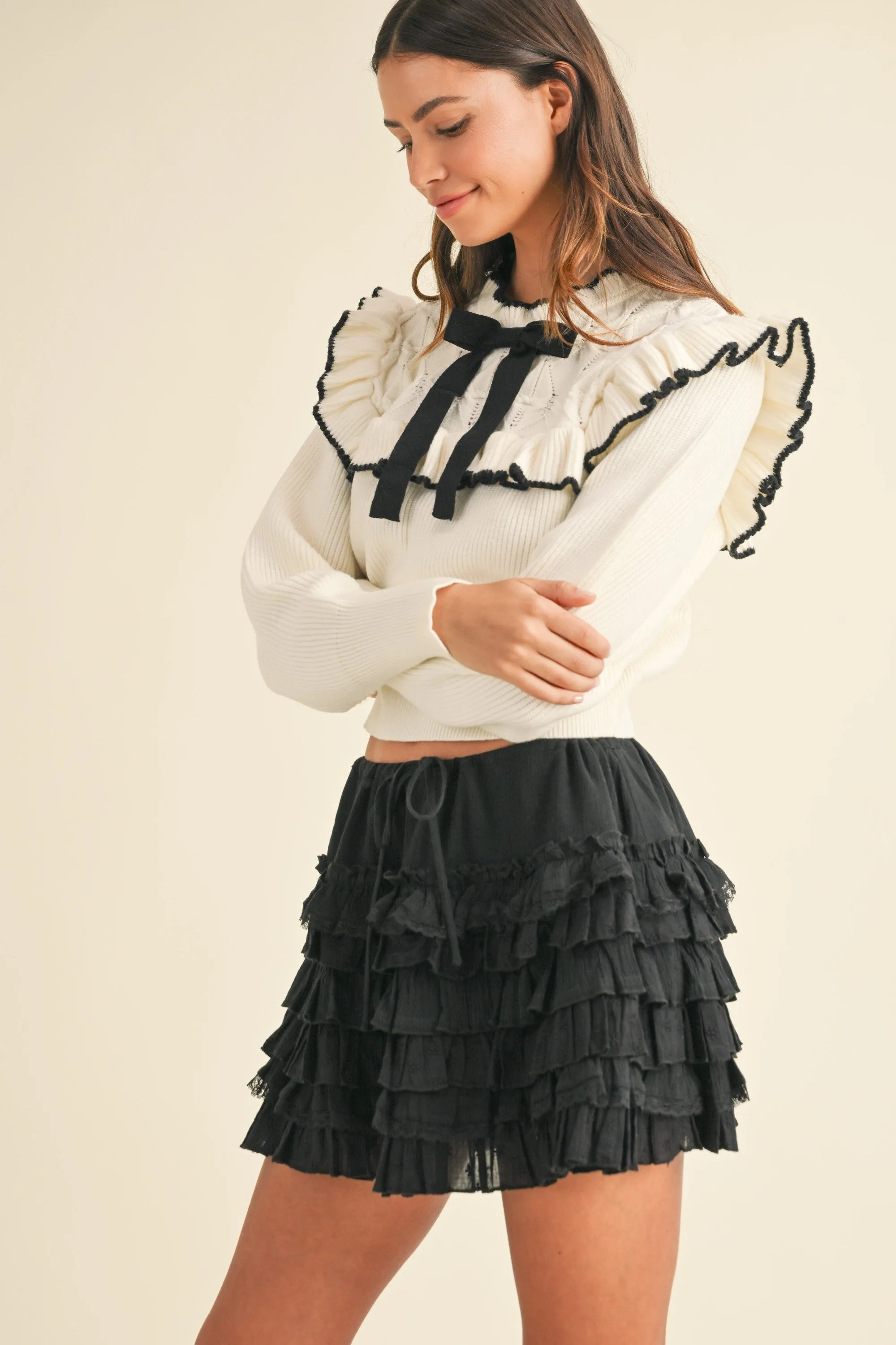 Rylynn Ruffle Sweater