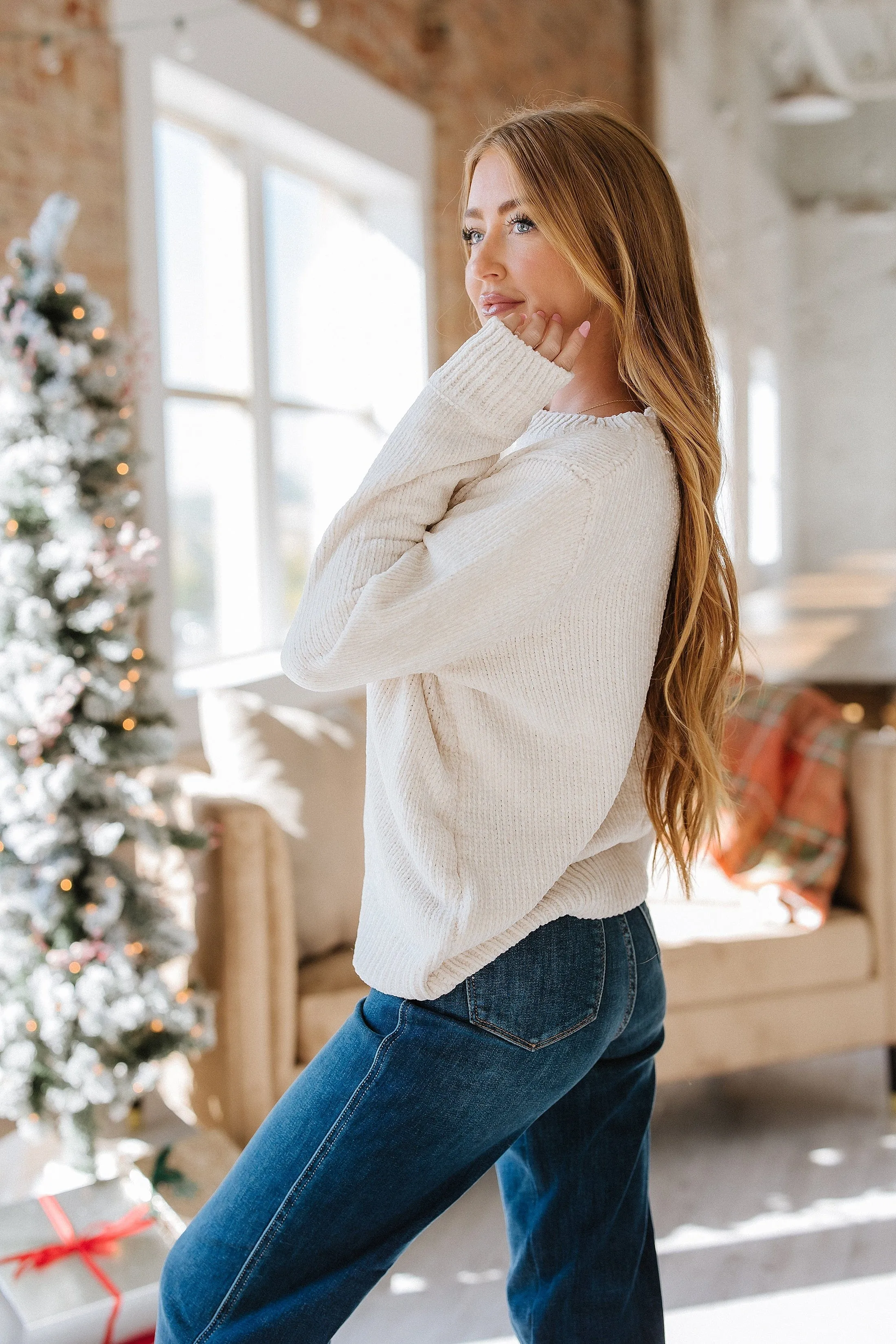 SALE - Elli Chenille Boyfriend Sweater