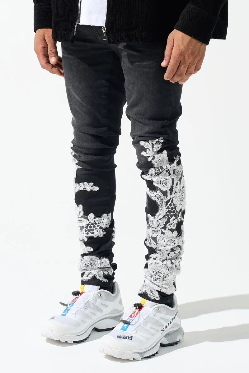 SERENEDE & Wisdom Jeans (floral/Blk/lace)