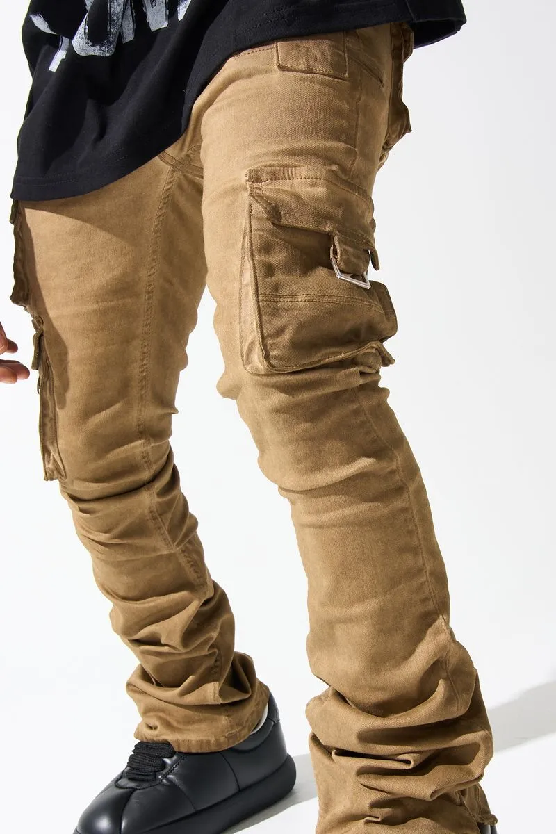 SERENEDE Cinnamon Cargo Stacked Jeans (CINN BROWN)