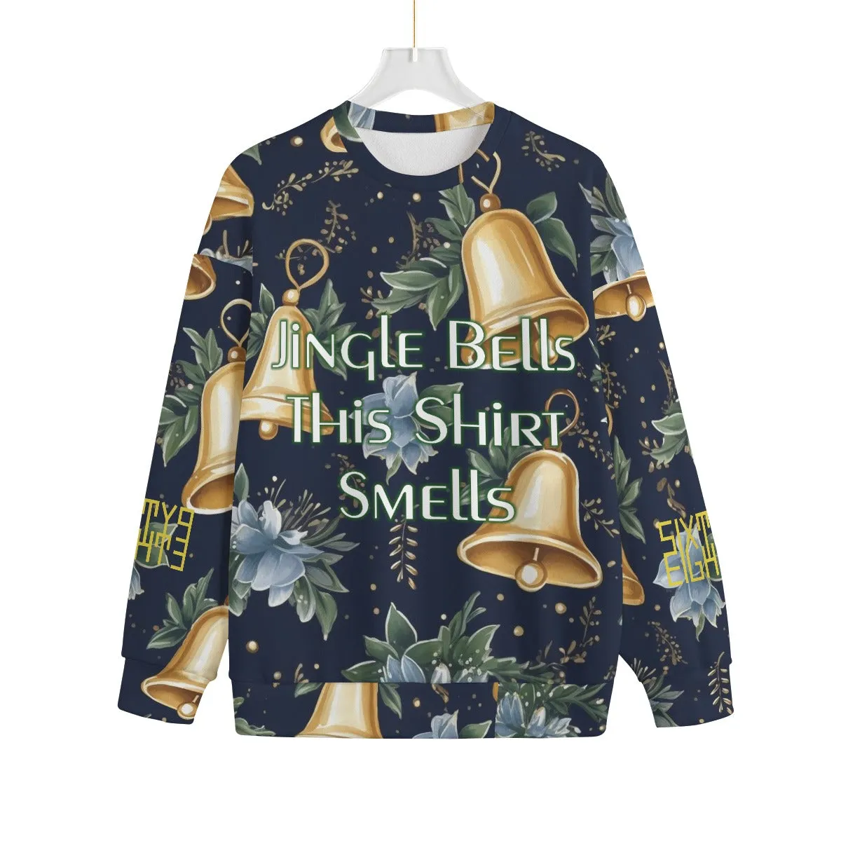 Sixty Eight 93 Logo Gold Unisex Ugly Christmas Drop-Shoulder Knitted Fleece Sweater #3